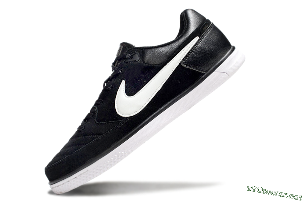 Men's Nike Street Gato IC Football Shoes - Black/White 5