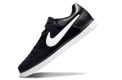 Men's Nike Street Gato IC Football Shoes - Black/White