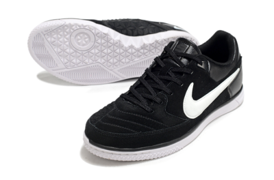 Men's Nike Street Gato IC Football Shoes - Black/White