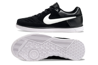 Men's Nike Street Gato IC Football Shoes - Black/White