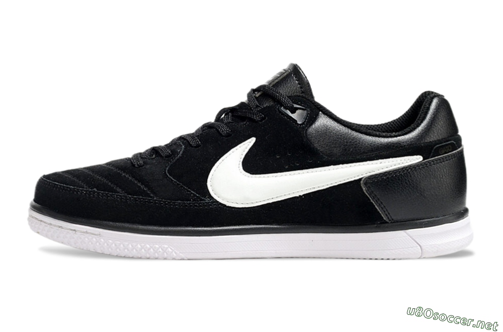Men's Nike Street Gato IC Football Shoes - Black/White 0