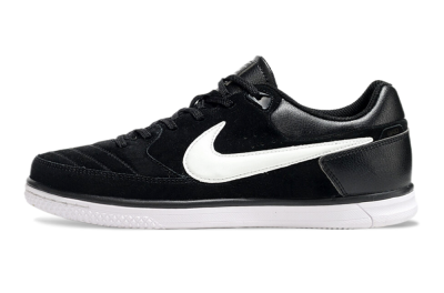 Men's Nike Street Gato IC Football Shoes - Black/White