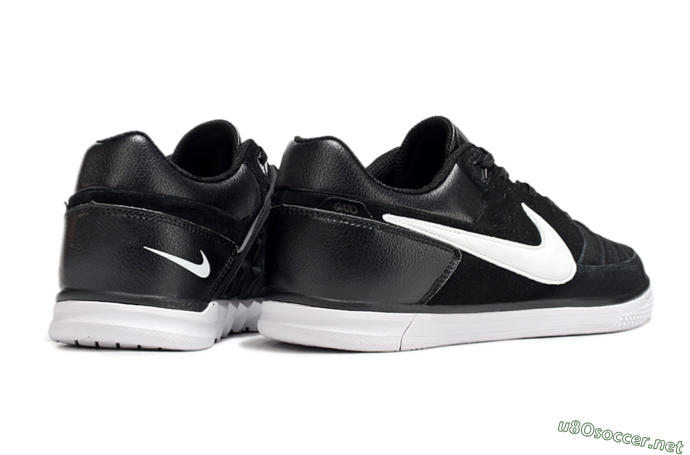 Men's Nike Street Gato IC Football Shoes - Black/White 6