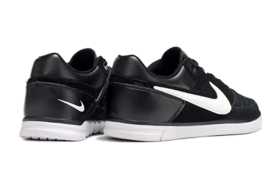 Men's Nike Street Gato IC Football Shoes - Black/White