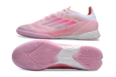 Men's Adidas F50 Pro IC Football Shoes - Pink/Gold/White