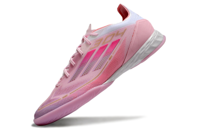 Men's Adidas F50 Pro IC Football Shoes - Pink/Gold/White