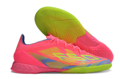 Men's Adidas F50 Pro IC Football Shoes - Pink/Yellow/Blue
