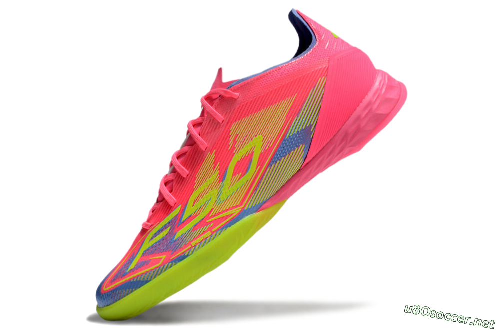 Men's Adidas F50 Pro IC Football Shoes - Pink/Yellow/Blue 5