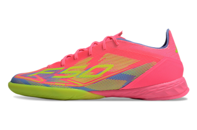 Men's Adidas F50 Pro IC Football Shoes - Pink/Yellow/Blue