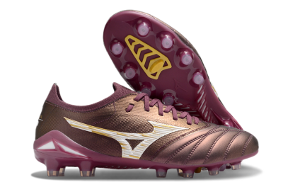 Men's Mizuno Morelia Neo 4 FG Football Boots - Red/White/Gold