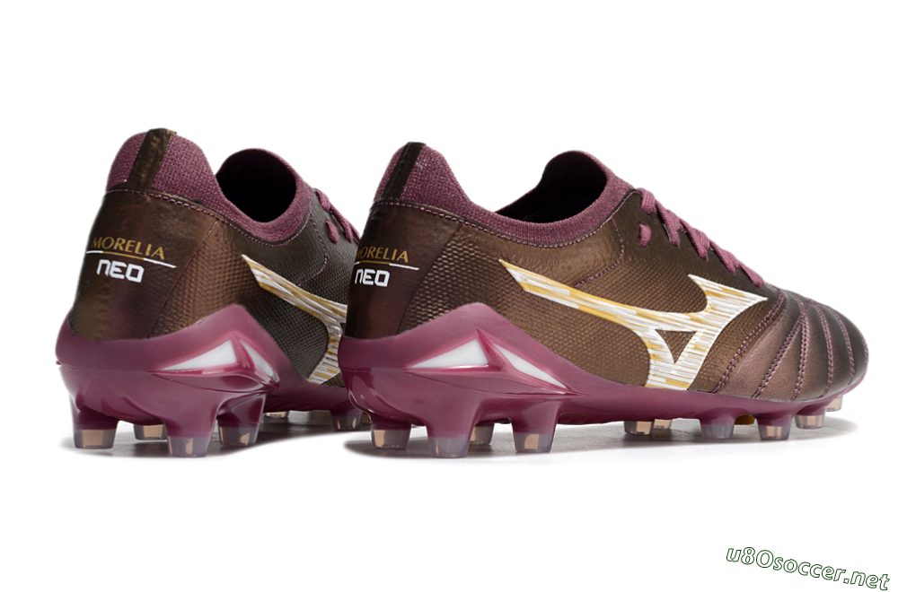 Men's Mizuno Morelia Neo 4 FG Football Boots - Red/White/Gold 6