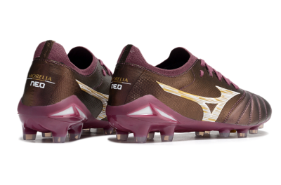 Men's Mizuno Morelia Neo 4 FG Football Boots - Red/White/Gold