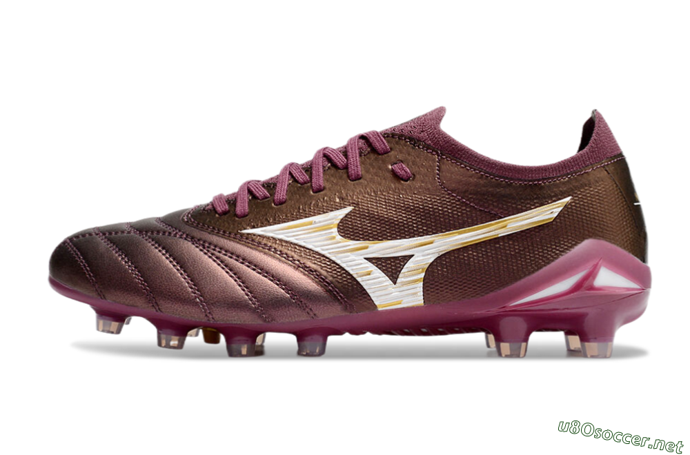 Men's Mizuno Morelia Neo 4 FG Football Boots - Red/White/Gold 0