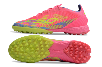 Men's Adidas F50 Pro TF Football Shoes - Pink/Blue/Yellow