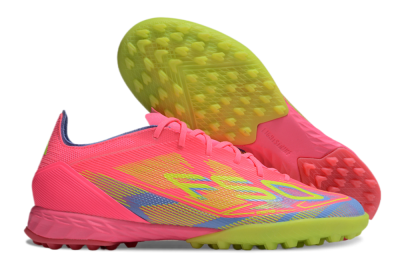 Men's Adidas F50 Pro TF Football Shoes - Pink/Blue/Yellow