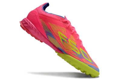 Men's Adidas F50 Pro TF Football Shoes - Pink/Blue/Yellow