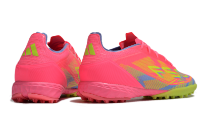 Men's Adidas F50 Pro TF Football Shoes - Pink/Blue/Yellow
