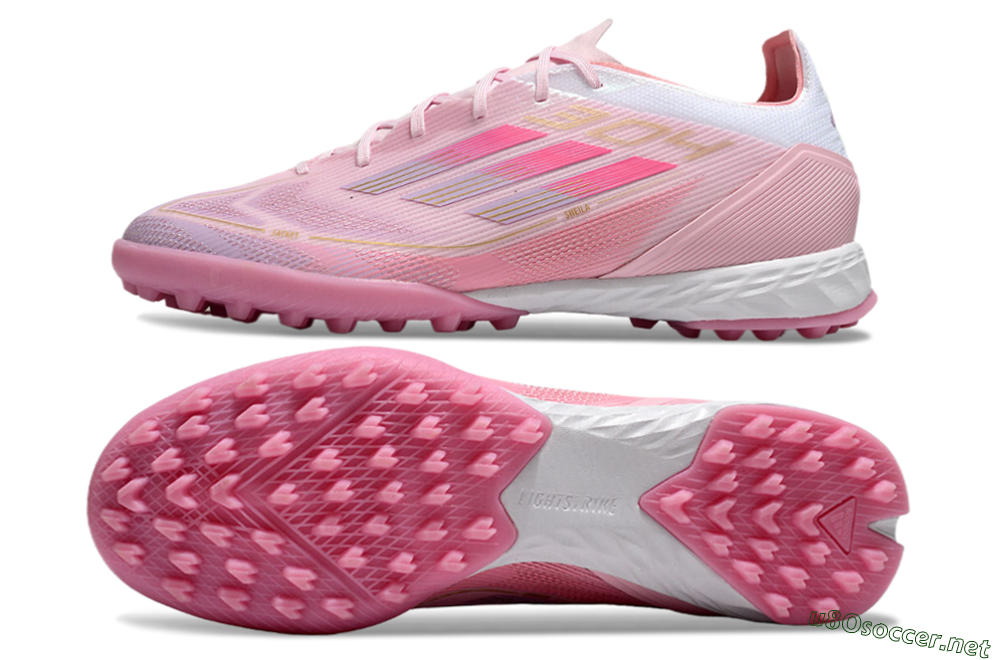 Men's Adidas F50 Pro 304 TF Football Shoes - Pink/White/Purple 1
