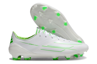 Men's Adidas F50 Adizero FG Football Boots - White/Green