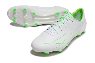 Men's Adidas F50 Adizero FG Football Boots - White/Green