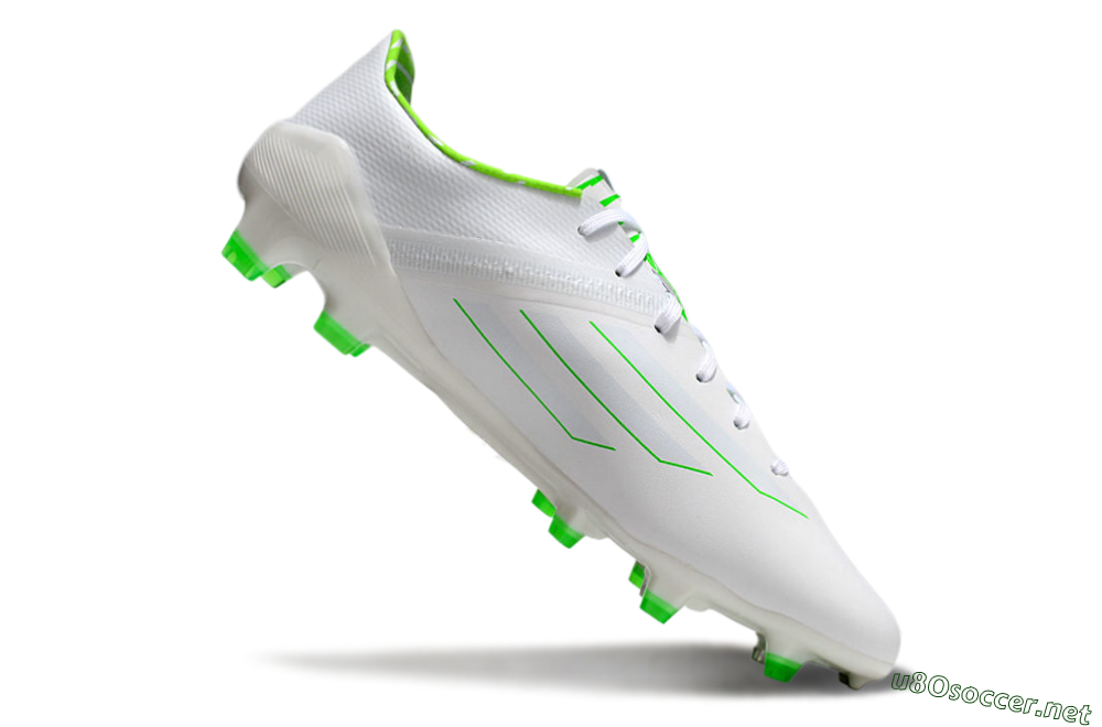 Men's Adidas F50 Adizero FG Football Boots - White/Green 4