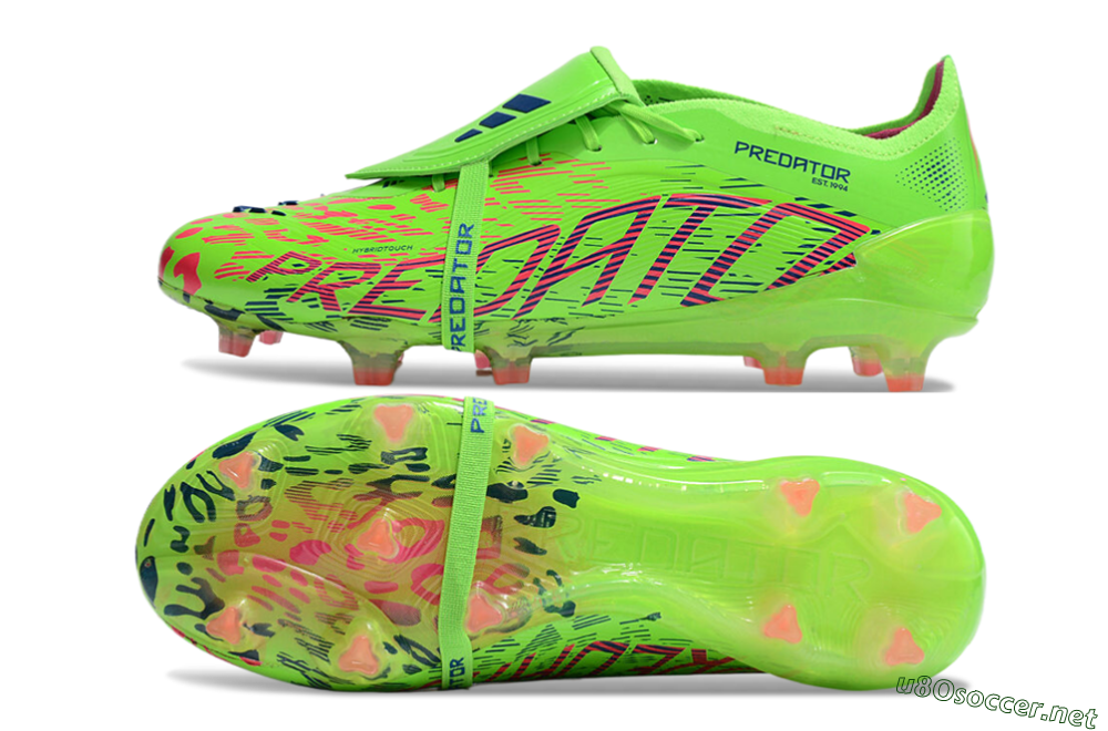 Unisex Adidas Predator Elite Foldover Tongue FG Football Boots - Yellow/Blue/Purple 1