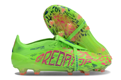 Unisex Adidas Predator Elite Foldover Tongue FG Football Boots - Yellow/Blue/Purple