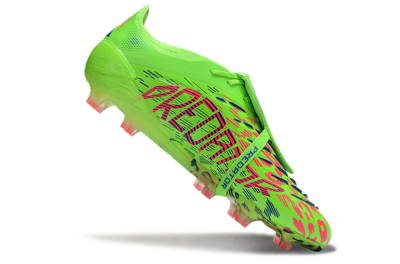 Unisex Adidas Predator Elite Foldover Tongue FG Football Boots - Yellow/Blue/Purple