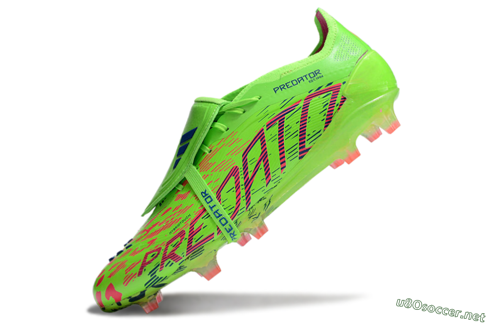 Unisex Adidas Predator Elite Foldover Tongue FG Football Boots - Yellow/Blue/Purple 5