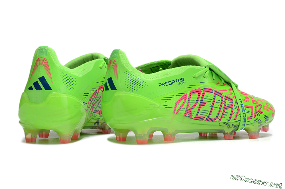 Unisex Adidas Predator Elite Foldover Tongue FG Football Boots - Yellow/Blue/Purple 6
