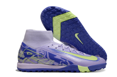 Unisex Nike Air Zoom Mercurial Superfly 10 Elite TF Football Shoes - Purple/Yellow/White