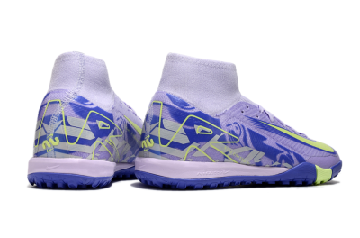 Unisex Nike Air Zoom Mercurial Superfly 10 Elite TF Football Shoes - Purple/Yellow/White