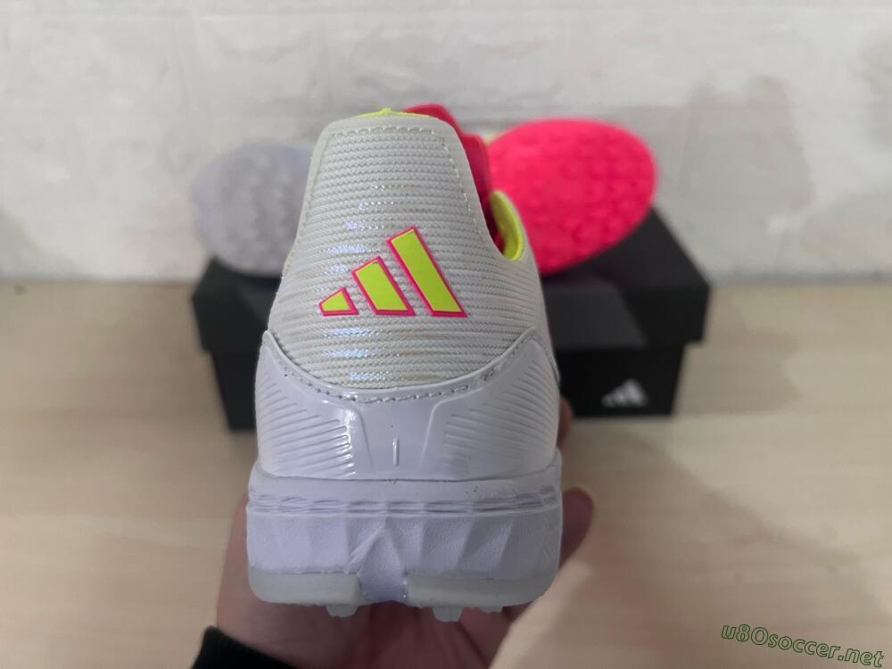 Men's Adidas F50 Elite TF Football Shoes - White/Red/Yellow