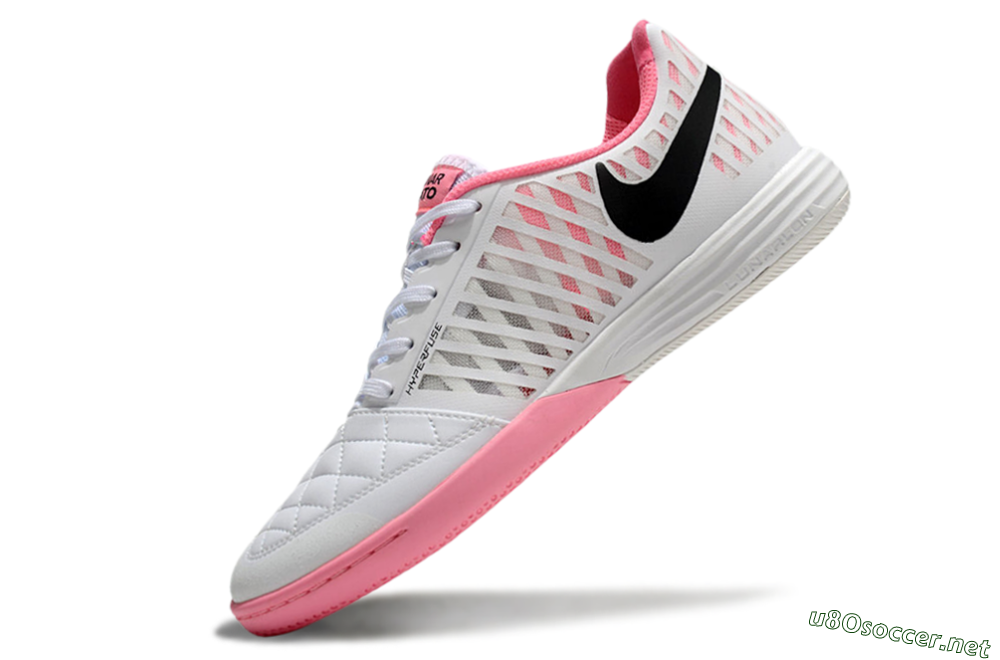 Unisex Nike Lunar Gato 2 IC Football Shoes - White/Pink/Black 6