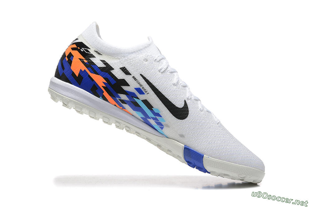 Men's Nike Air Zoom Mercurial Vapor 16 Elite TF Football Shoes - White/Blue/Black 7