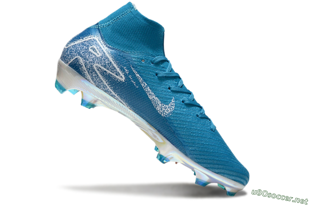Unisex Nike Air Zoom Mercurial Superfly 10 Elite FG Football Boots - Blue/White/Gold 4