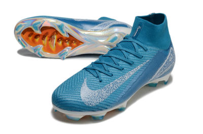 Unisex Nike Air Zoom Mercurial Superfly 10 Elite FG Football Boots - Blue/White/Gold
