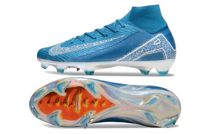 Unisex Nike Air Zoom Mercurial Superfly 10 Elite FG Football Boots - Blue/White/Gold