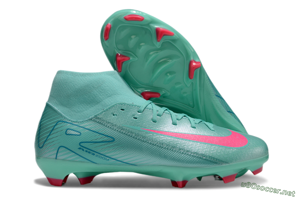 Men's Nike Air Zoom Mercurial Superfly 10 Elite FG Football Boots - Jade/Pink/Blue 2