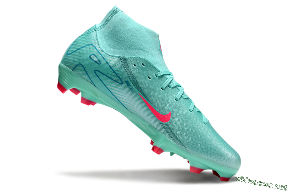 Men's Nike Air Zoom Mercurial Superfly 10 Elite FG Football Boots - Jade/Pink/Blue 4