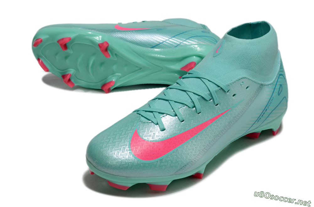 Men's Nike Air Zoom Mercurial Superfly 10 Elite FG Football Boots - Jade/Pink/Blue 3