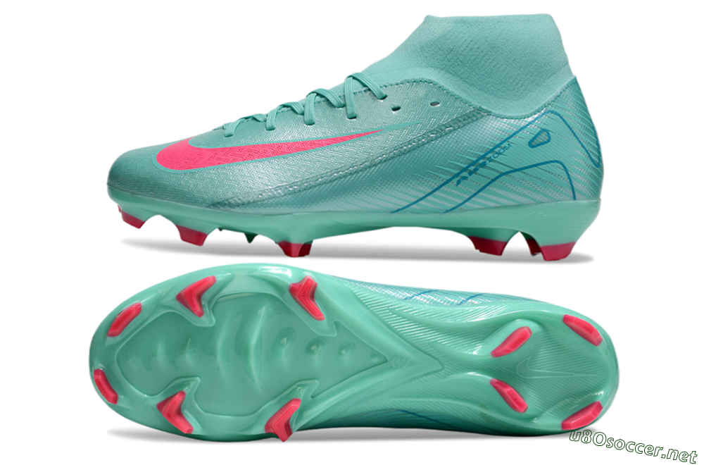 Men's Nike Air Zoom Mercurial Superfly 10 Elite FG Football Boots - Jade/Pink/Blue 1