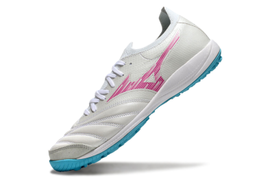 Men's Mizuno Morelia Neo Sala M8 TF Football Shoes - Beige/Pink/Grey