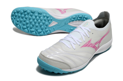 Men's Mizuno Morelia Neo Sala M8 TF Football Shoes - Beige/Pink/Grey