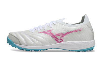 Men's Mizuno Morelia Neo Sala M8 TF Football Shoes - Beige/Pink/Grey