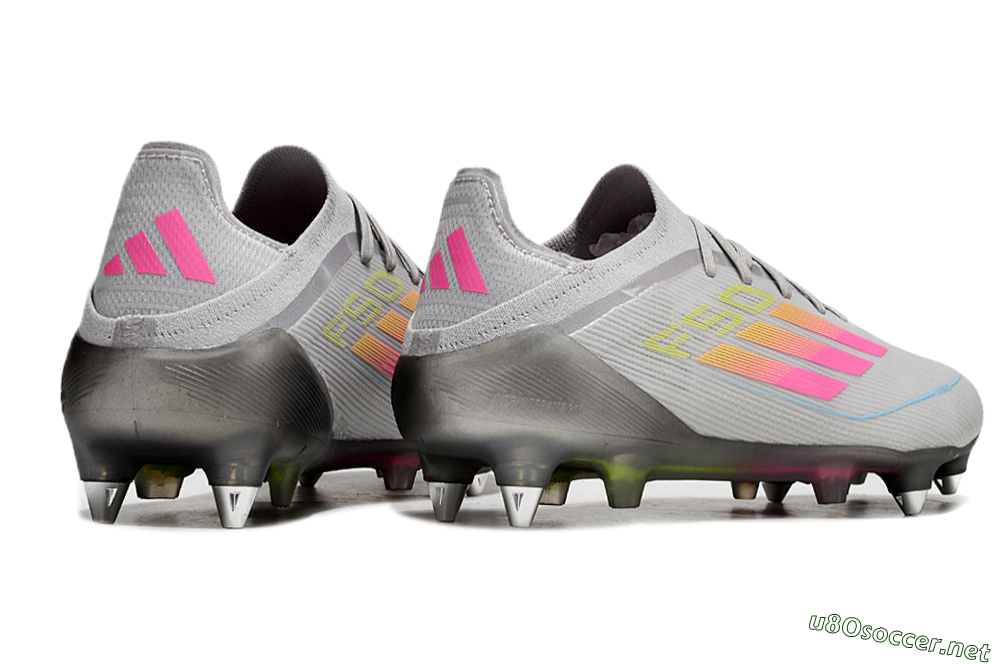 Men's Adidas F50 Elite SG Football Boots - Grey/Pink/Yellow 5