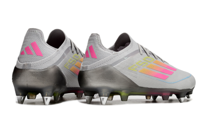 Men's Adidas F50 Elite SG Football Boots - Grey/Pink/Yellow