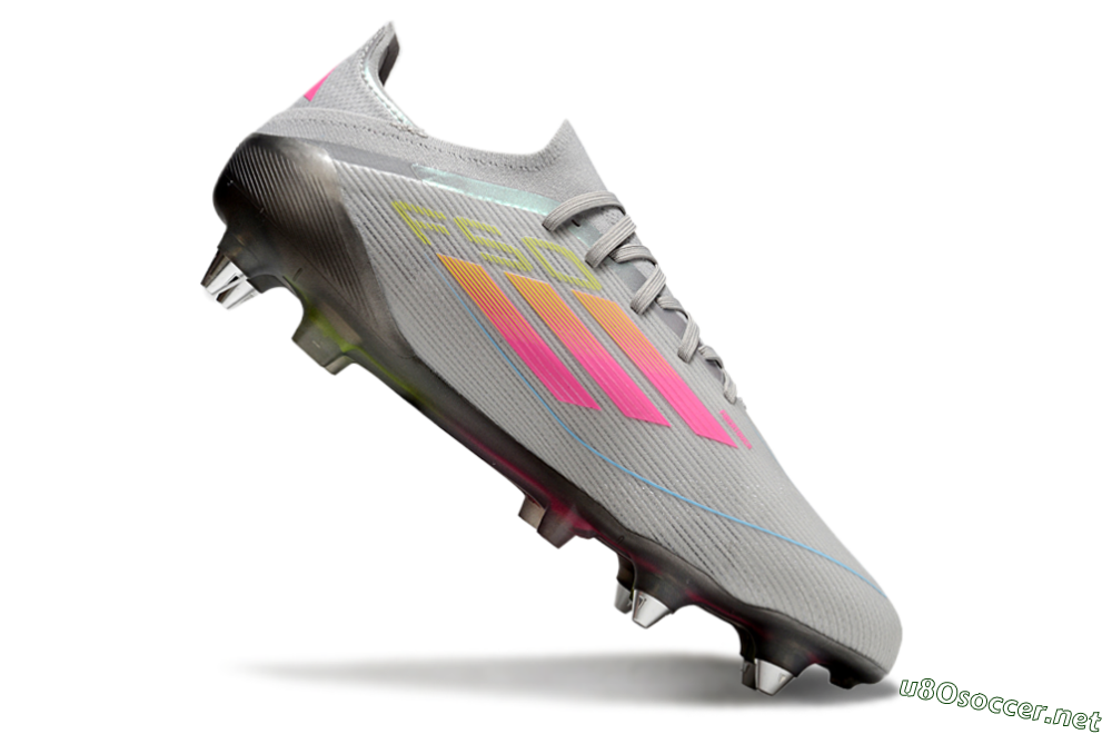 Men's Adidas F50 Elite SG Football Boots - Grey/Pink/Yellow 3
