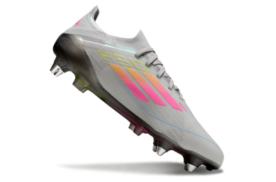 Men's Adidas F50 Elite SG Football Boots - Grey/Pink/Yellow