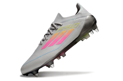 Men's Adidas F50 Elite SG Football Boots - Grey/Pink/Yellow